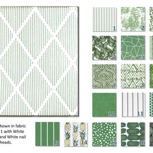 Premier Prints Pine Green Fabric -French Memo Board, Bulletin Board, Cork Board- Your choice of fabric, size and style. Design your own