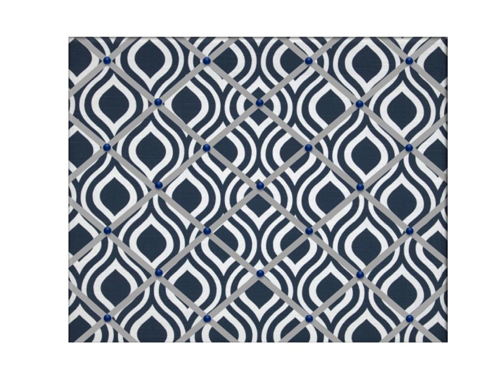 Navy Blue French Memo Board Bulletin Board Cork Board Home Etsy