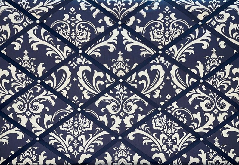 Navy Blue French Memo Board Bulletin Board Cork Board Home Etsy