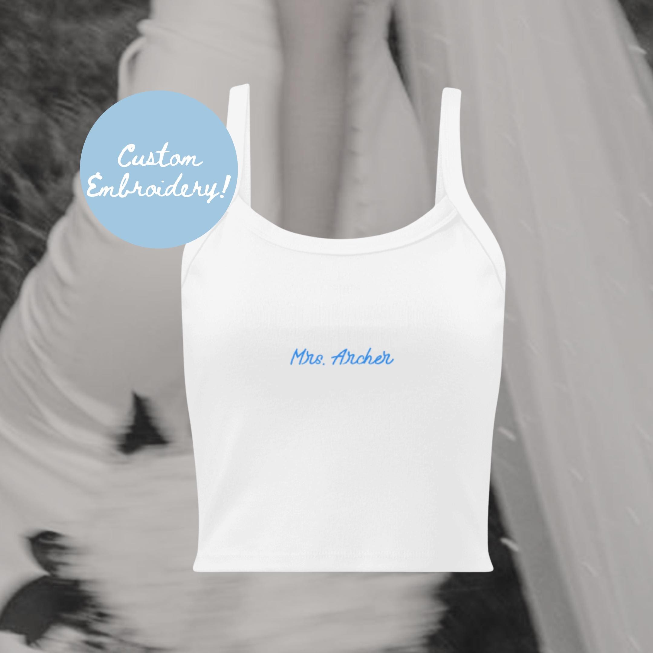 white bride tank top