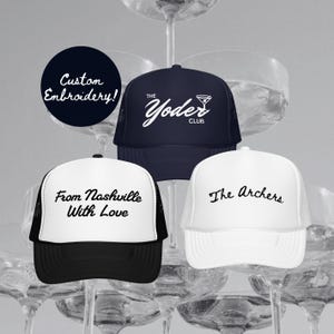 Custom Embroidered Wedding Trucker Hat Bulk Reception Gift Trucker Hat Wedding Party Gift Custom Trucker Hat Wedding Favor Personalized Hat