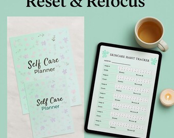 Self Care Planner | Canva Editable Wellness Journal | A4 Digital Download | Mental Health Tracker | Daily Mindfulness Routine