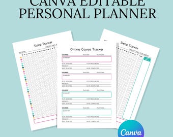 2025 A4 Personal Planner Sheets – Minimalist Printable PDF | Daily & Weekly Layouts | Editable Canva Template | Digital Download