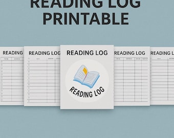 Reading Log – Editable in Canva | Digital & Printable Book Tracker | Track Books, Ratings and Reading Goals