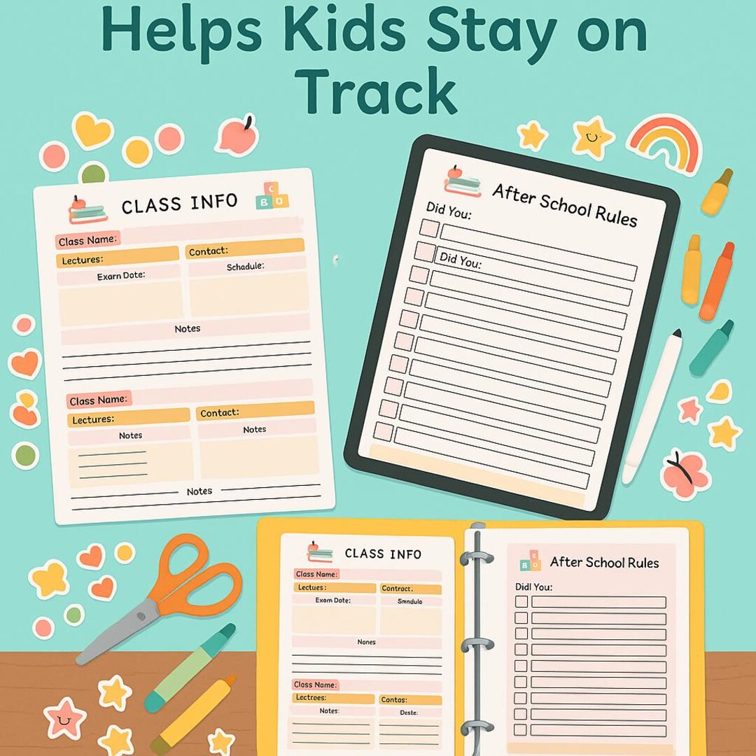 2025–2026 School Planner for Kids | Canva Editable | A4 Printable ...