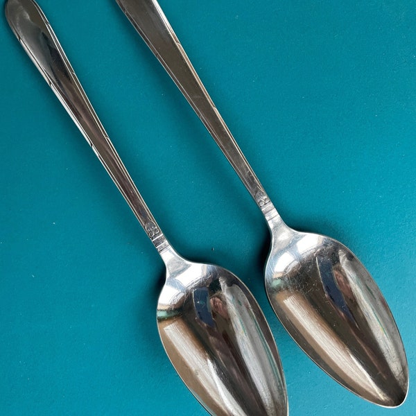 BERKLEY SQUARE 2 Serving Spoons Oneida Community 1935 Silverplate