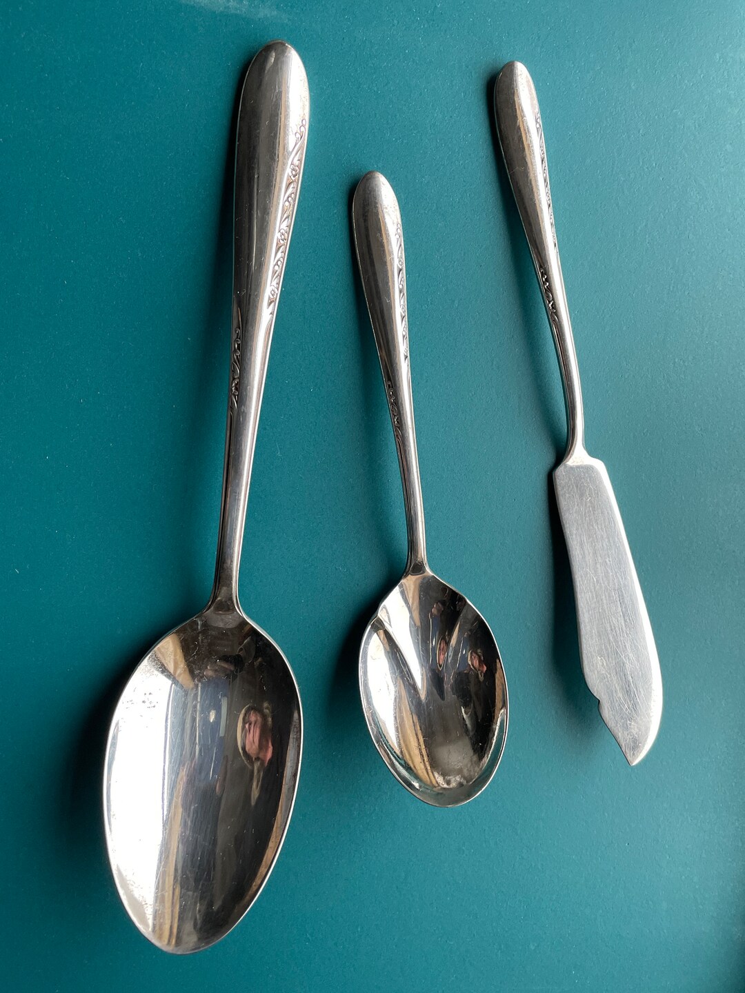 SILVER BLOSSOM Butter Knife Sugar Spoon Serving Spoon Reed & Barton