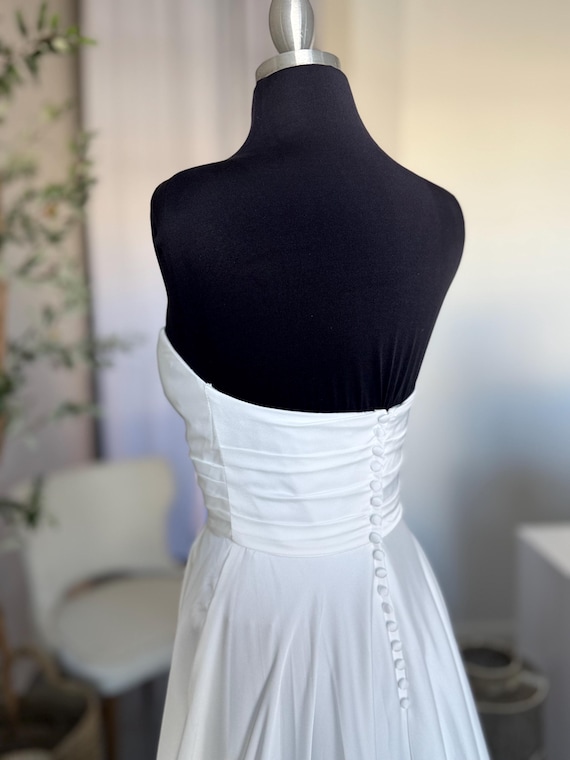 The Merena Satin Strapless Bridal Gown