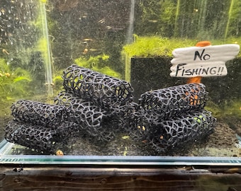 Decoración de acuario con tubo de piel para camarones y alevines / túnel Voronoi