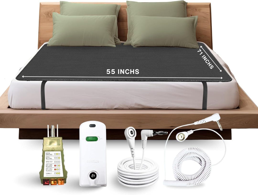 ElectraWave Grounding Mat 18x27 - Vegan Carbon Leatherette For Better Sleep & Reduced Inflammation