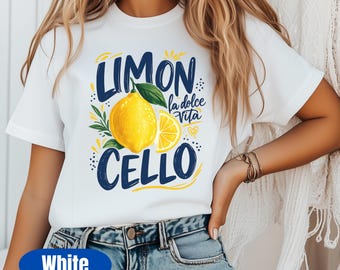 Limoncello Shirt Lemon Graphic Tee | Amalfi Coast Italy Shirt | Summer Citrus Shirt | Coastal Vacation Tee | La Dolce Vita Travel Shirt