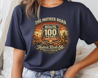 Route 66 100 Years Tee, Historic Route 66 Vintage Tee, Route 66 Tee, Route 66 Classic Tee, Vintage Travel Tee, Travel Tee, Historic Tee