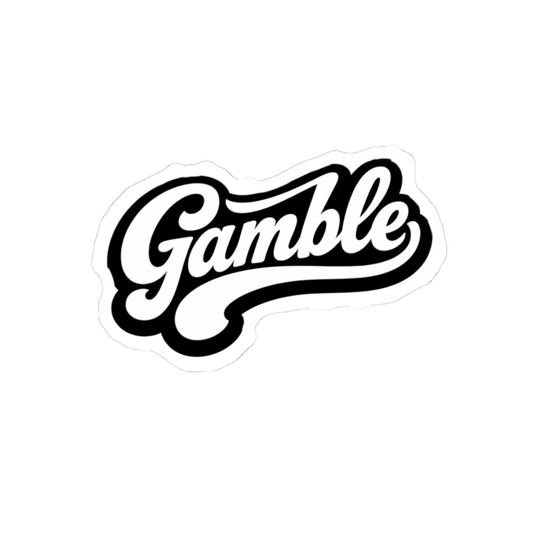 Gamble Script Logo Sticker | Kiss-cut Vinyl Decal, Black White - Etsy