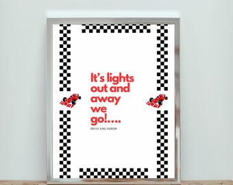 Formula 1 digital wall print