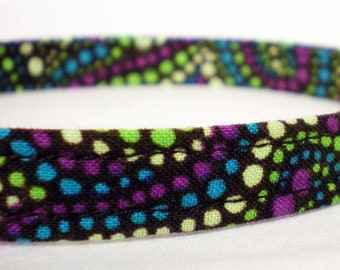 Cat Collar for Boy Girl - Purple Green Polka Dots - Breakaway