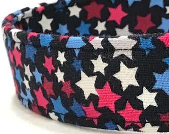 Patriotic Dog Collar - Red White and Blue Stars