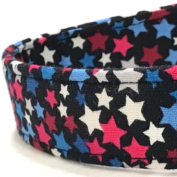 Patriotic Dog Collar - Red White and Blue Stars