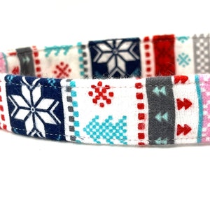 Winter Dog Collar for Boy Girl - Nordic Alpine Ski Sweater - Soft Flannel
