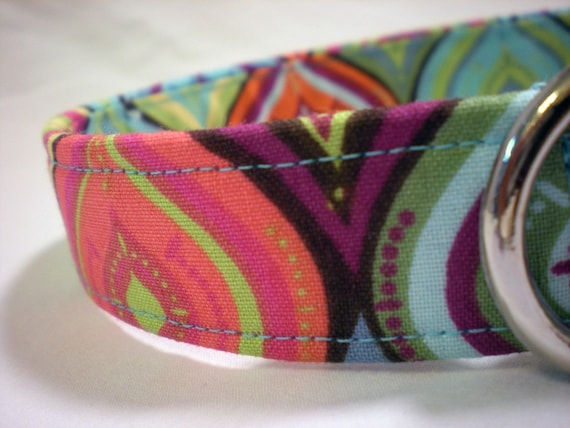 Fall Dog Collar for Girl Boy - Geometric Colors - LIMITED