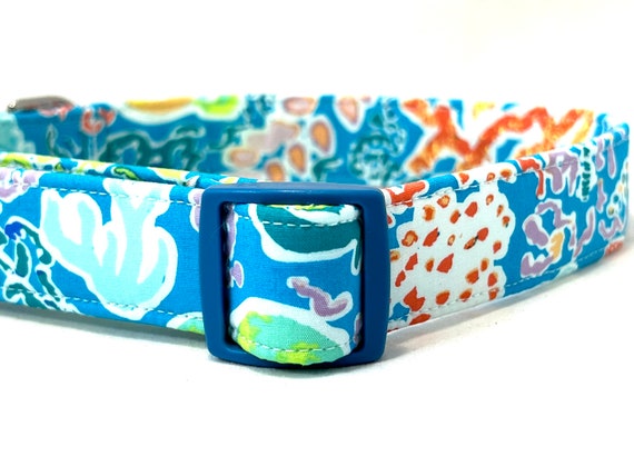 Summer Beach Dog Collar for Boy, Girl - Aquamarine Sea Coral