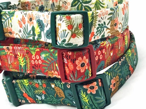 Rifle Paper Co Dog Collar for Boy Girl - Jungle Prints
