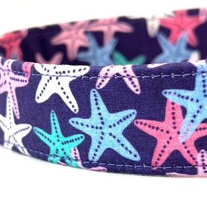 Summer Beach Dog Collar for Boy Girl - Colorful Starfish