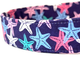 Summer Beach Dog Collar for Boy Girl - Colorful Starfish