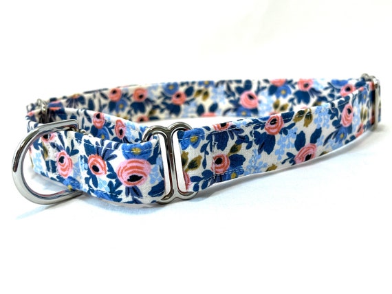 Rifle Paper Co Martingale Dog Collar for Boy, Girl - Le Fleurs - 11 Colors