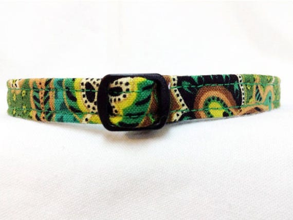 Green Paisley Cat Collar for Boy, Girl - Breakaway