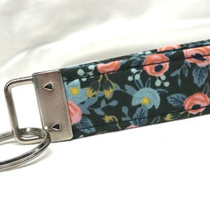 Rifle Paper Co. 3 MINI Key Fob Black and Pink Flowers image 4