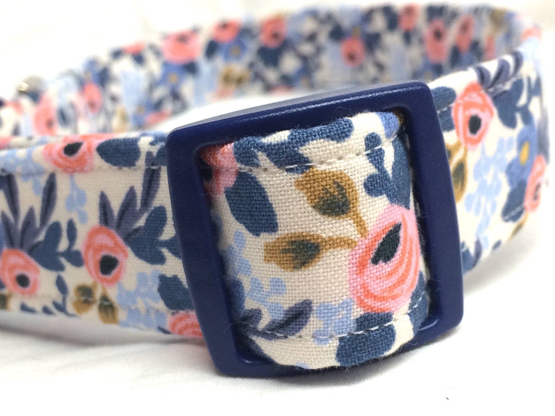 Rifle Paper Co. Dog Collar for Boy Girl Le Fleurs Blue - Etsy