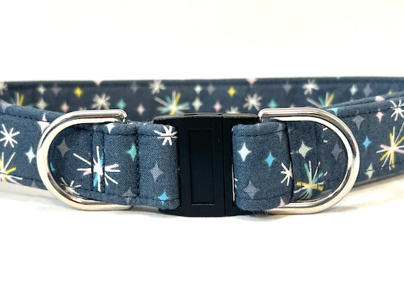 BREAKAWAY Galaxy Dog Collar for Boy, Girl - Retro Cosmic Stars - Safety