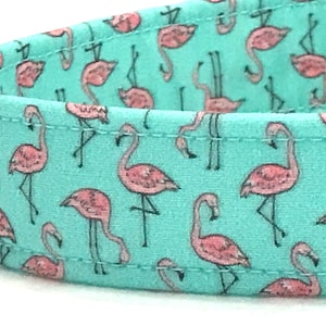 Summer Beach Dog Collar for Boy Girl - Pink Flamingos