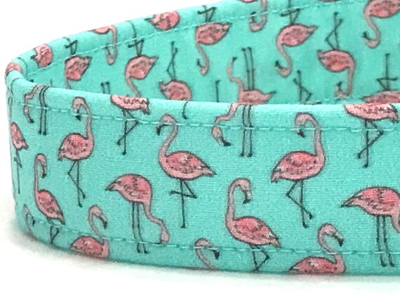 Summer Beach Dog Collar for Boy Girl - Pink Flamingos
