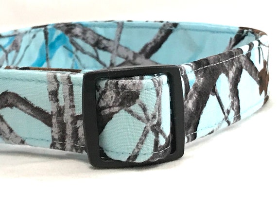 Camo Dog Collar for Boy - Blue Camouflage Print