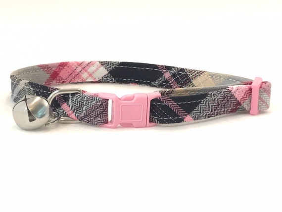 Cat Collar Breakaway -Pink Plaid