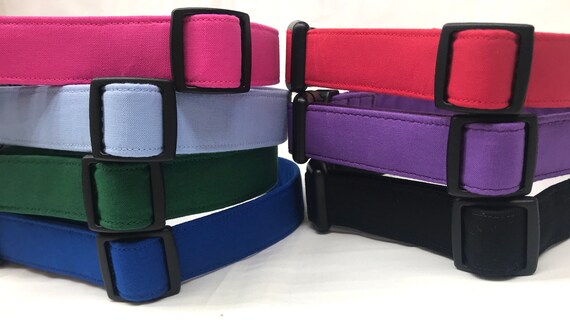 Solid Color Dog Collar for Girl Boy - Xsmall Small Medium Large XL