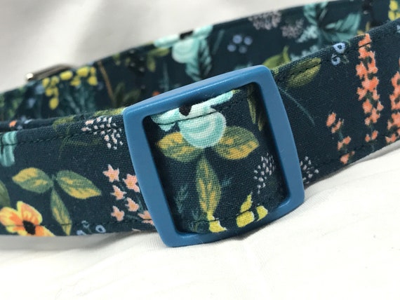 Rifle Paper Co. Dog Collar - Herb Garden Dark Teal