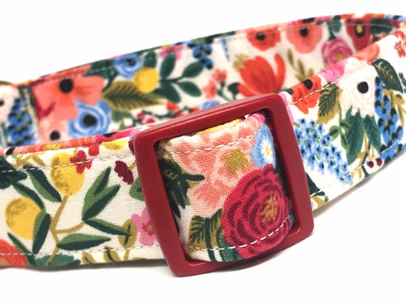Rifle Paper Co Dog Collar for Girl, Boy - Garden Party Red