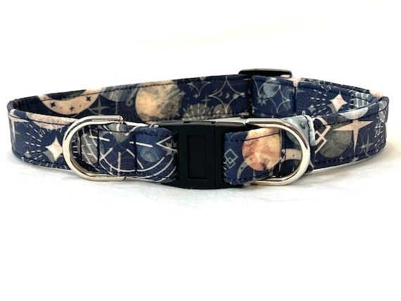 BREAKAWAY Galaxy Dog Collar for Boy, Girl - Planets, Moons, and Stars - Safety