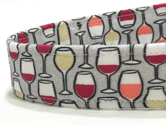 Wine Dog Collar for Boy Girl -  Chardonnay, Rose, Cabernet