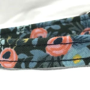 Rifle Paper Co. Cat Collar - Les Fleurs Rosa Floral Black - Breakaway