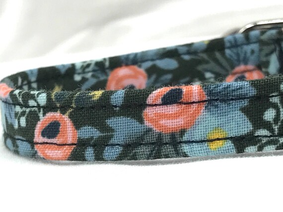 Rifle Paper Co. Cat Collar - Les Fleurs Rosa Floral Black - Breakaway