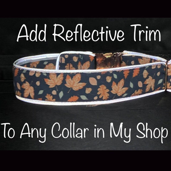 UPGRADE- Add Reflective Trim to My Dog Collar - Night Visibility, Safety