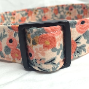 Rifle Paper Co Dog Collar for Girl - Le Fleurs Rosa Flora Peach