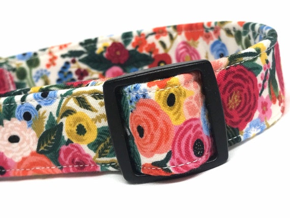 Rifle Paper Co. Dog Collar for Girl - Floral Dog Collar - Garden Party Red