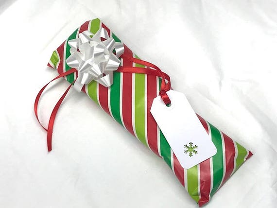 Modern green and red stripes matte Christmas Wrapping Paper