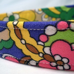 Vintage Boho Fabric Dog Collar for Boy Girl - 1960s Hippie - LIMITED