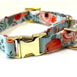 Metal Buckle (NO ENGRAVE) Martingale Dog Collar With EXTRA D-Ring - Pick Any Fabric