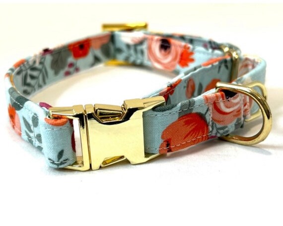 Metal Buckle (NO ENGRAVE) Martingale Dog Collar With EXTRA D-Ring - Pick Any Fabric